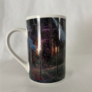 Thomas Kinkade Art Coffee Mug 2003 Cottage Bridge (F118)✨